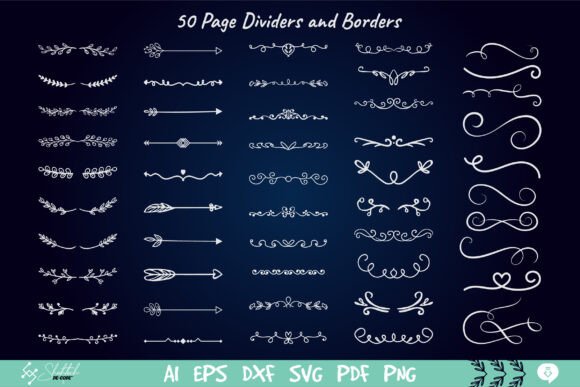 50 Page Dividers and Borders SVG: Elevate Your Designs with Vintage Elegance