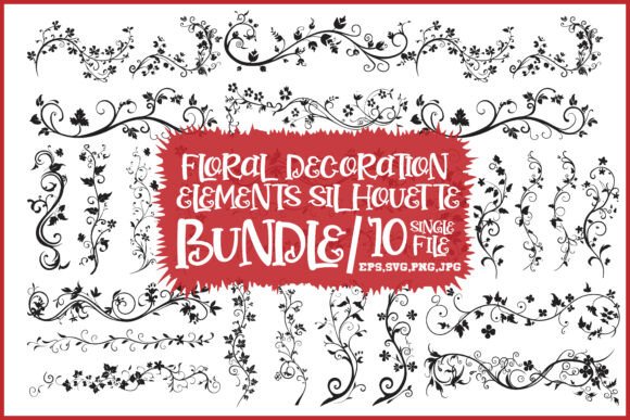 Bring Nature Indoors: The Versatility of Floral Decoration Elements Silhouette Bundles