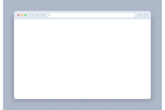 Browser Window. Blank Web Interface: The Essential Design Foundation