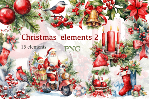 Christmas Elements Clip Art 2: A Creative Toolkit