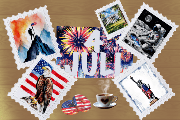 Clipart 4 July Independence Day: Premium Design Assets