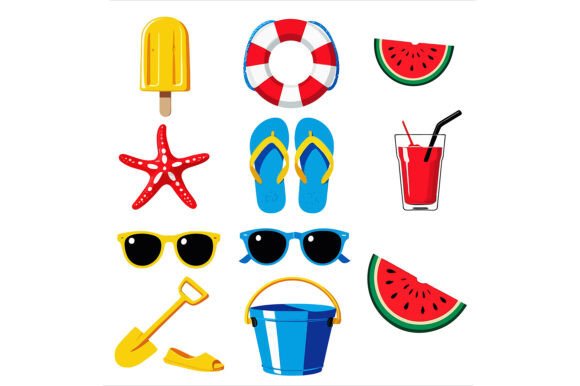 Collection of Summer Vacation Elements