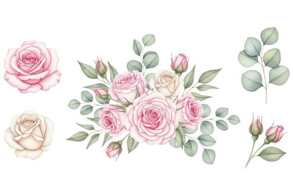 Elegant Watercolor Flower Bundle