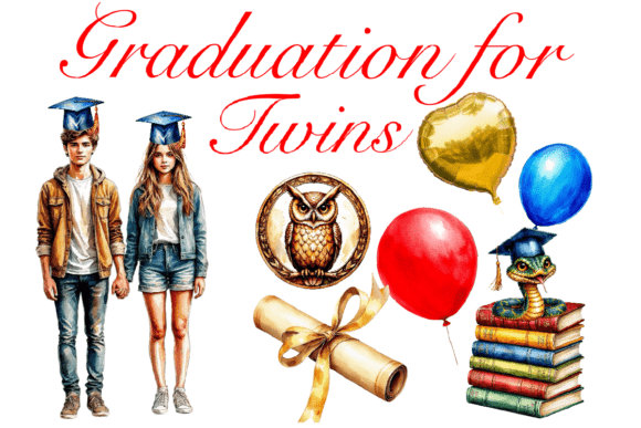 Elevating Celebrations: The Strategic Value of Graduation for the Twins Clipart in Modern Design