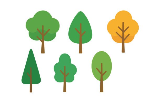 Flat Nature Landscape Elements Set: Crafting Modern Outdoor Scenes