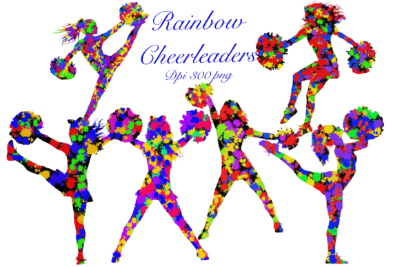 Rainbow Cheerleaders Clipart: A Strategic Asset for Design and Branding