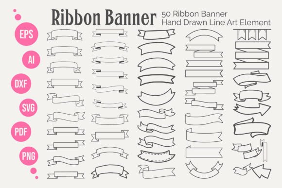 Ribbon Banner Label Decorative Vector: Elevating Design Workflows with Timeless Elegance
