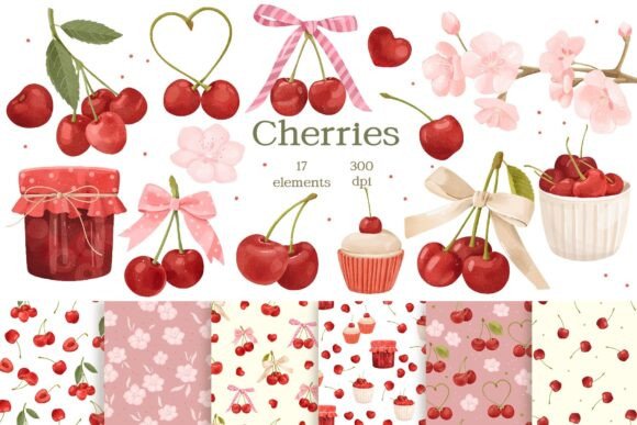 Watercolor Cherry and Bow Clipart: A Designer's Guide